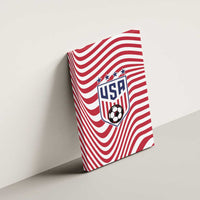 Soccer 2026 USA Canvas Wall Art Wave Flag Stylized