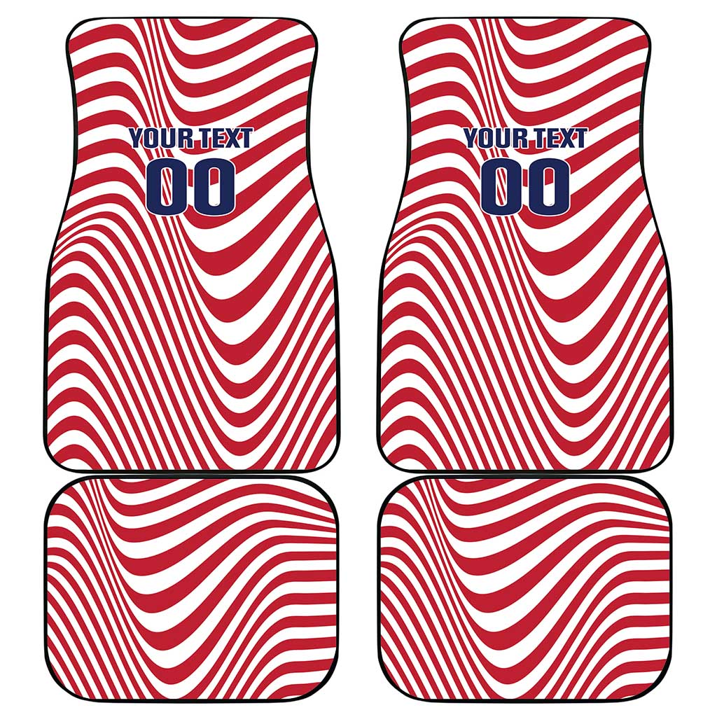 Custom Soccer 2026 USA Car Mats Wave Flag Stylized