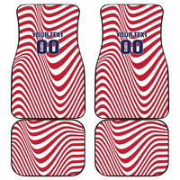 Custom Soccer 2026 USA Car Mats Wave Flag Stylized