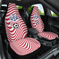 Soccer 2026 USA Car Seat Cover Wave Flag Stylized