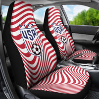 Soccer 2026 USA Car Seat Cover Wave Flag Stylized