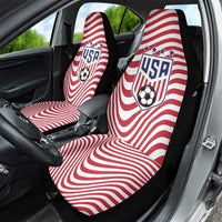 Soccer 2026 USA Car Seat Cover Wave Flag Stylized