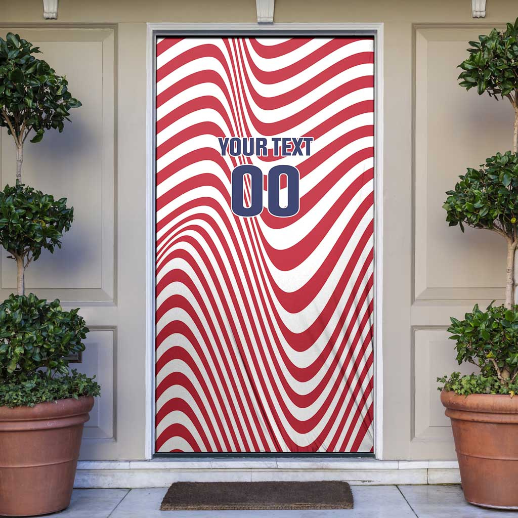Custom Soccer 2026 USA Door Cover Wave Flag Stylized