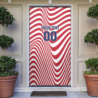 Custom Soccer 2026 USA Door Cover Wave Flag Stylized