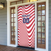 Custom Soccer 2026 USA Door Cover Wave Flag Stylized