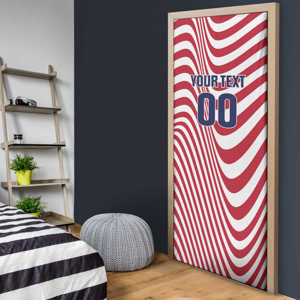 Custom Soccer 2026 USA Door Cover Wave Flag Stylized