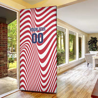 Custom Soccer 2026 USA Door Cover Wave Flag Stylized