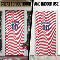 Custom Soccer 2026 USA Door Cover Wave Flag Stylized
