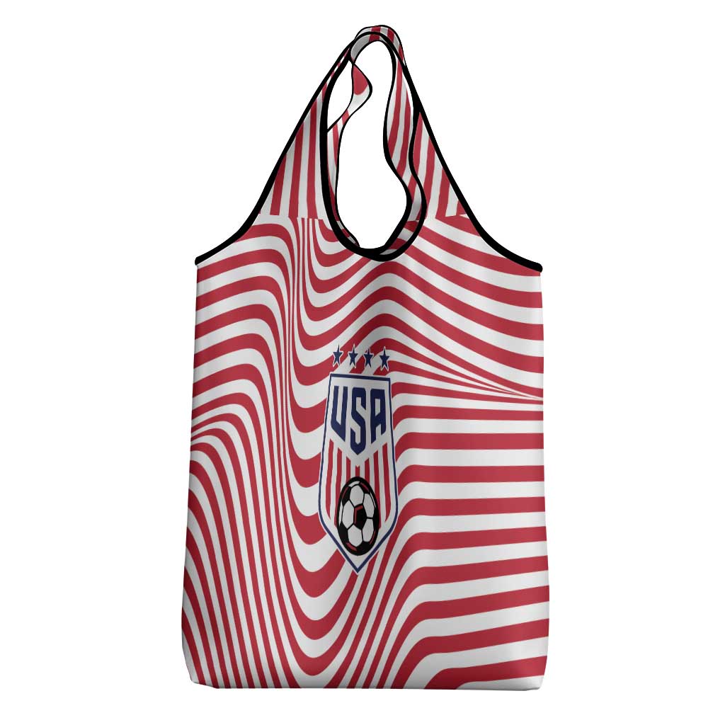 Soccer 2026 USA Grocery Bag Wave Flag Stylized