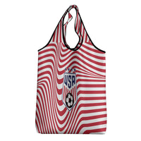 Soccer 2026 USA Grocery Bag Wave Flag Stylized