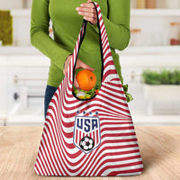 Soccer 2026 USA Grocery Bag Wave Flag Stylized