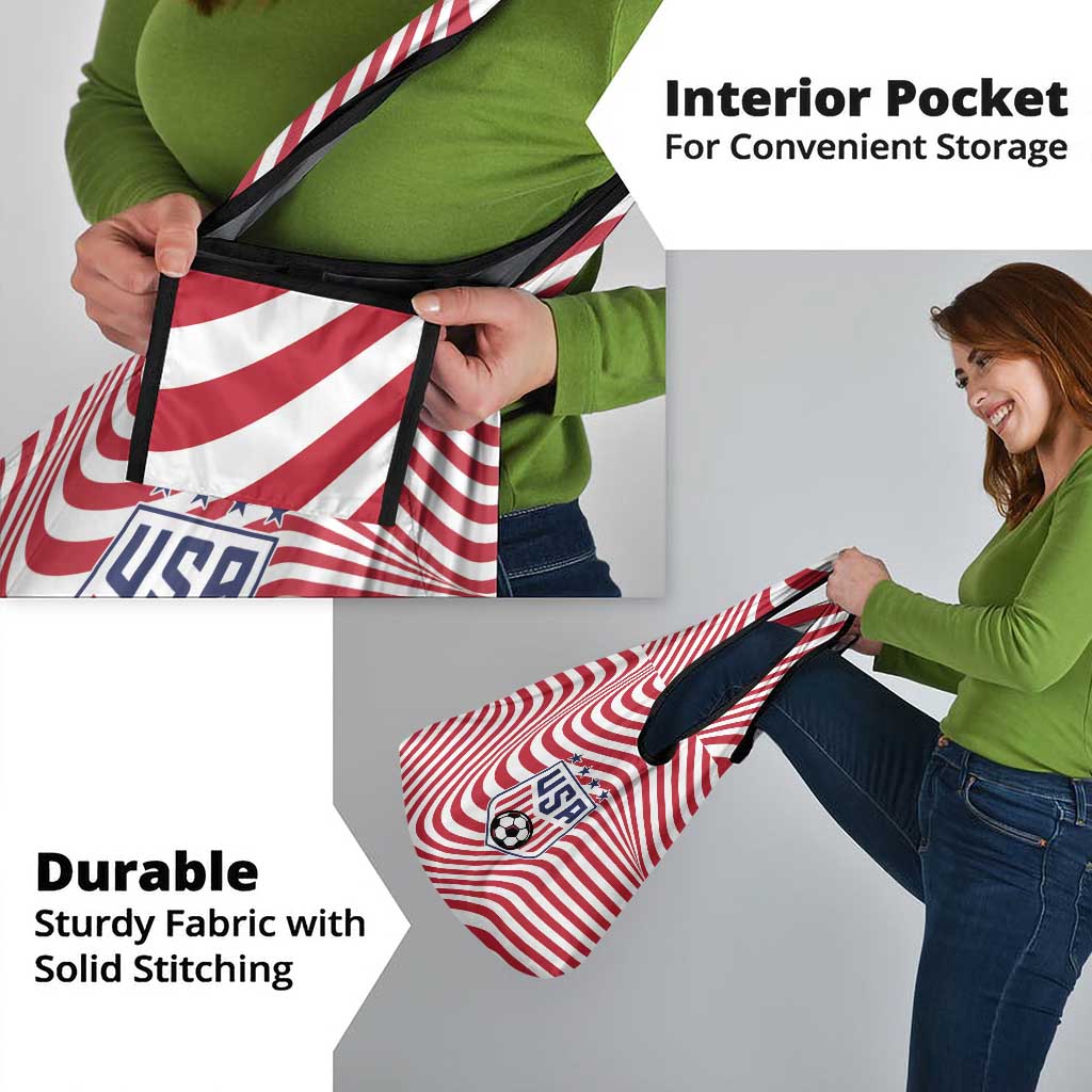 Soccer 2026 USA Grocery Bag Wave Flag Stylized