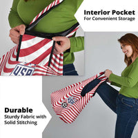 Soccer 2026 USA Grocery Bag Wave Flag Stylized