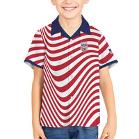 Custom Soccer 2026 USA Hawaiian Shirt Wave Flag Stylized
