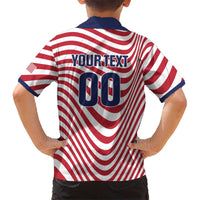 Custom Soccer 2026 USA Hawaiian Shirt Wave Flag Stylized