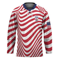 Custom Soccer 2026 USA Hockey Jersey Wave Flag Stylized