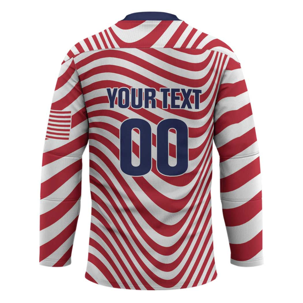 Custom Soccer 2026 USA Hockey Jersey Wave Flag Stylized