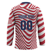Custom Soccer 2026 USA Hockey Jersey Wave Flag Stylized