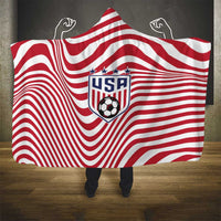 Soccer 2026 USA Hooded Blanket Wave Flag Stylized