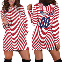 Custom Soccer 2026 USA Hoodie Dress Wave Flag Stylized