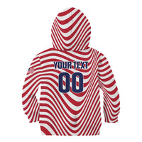 Custom Soccer 2026 USA Kid Hoodie Wave Flag Stylized