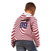 Custom Soccer 2026 USA Kid Hoodie Wave Flag Stylized