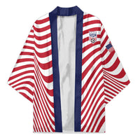 Custom Soccer 2026 USA Kimono Wave Flag Stylized