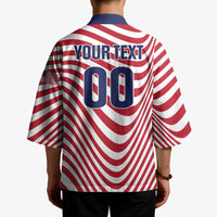 Custom Soccer 2026 USA Kimono Wave Flag Stylized