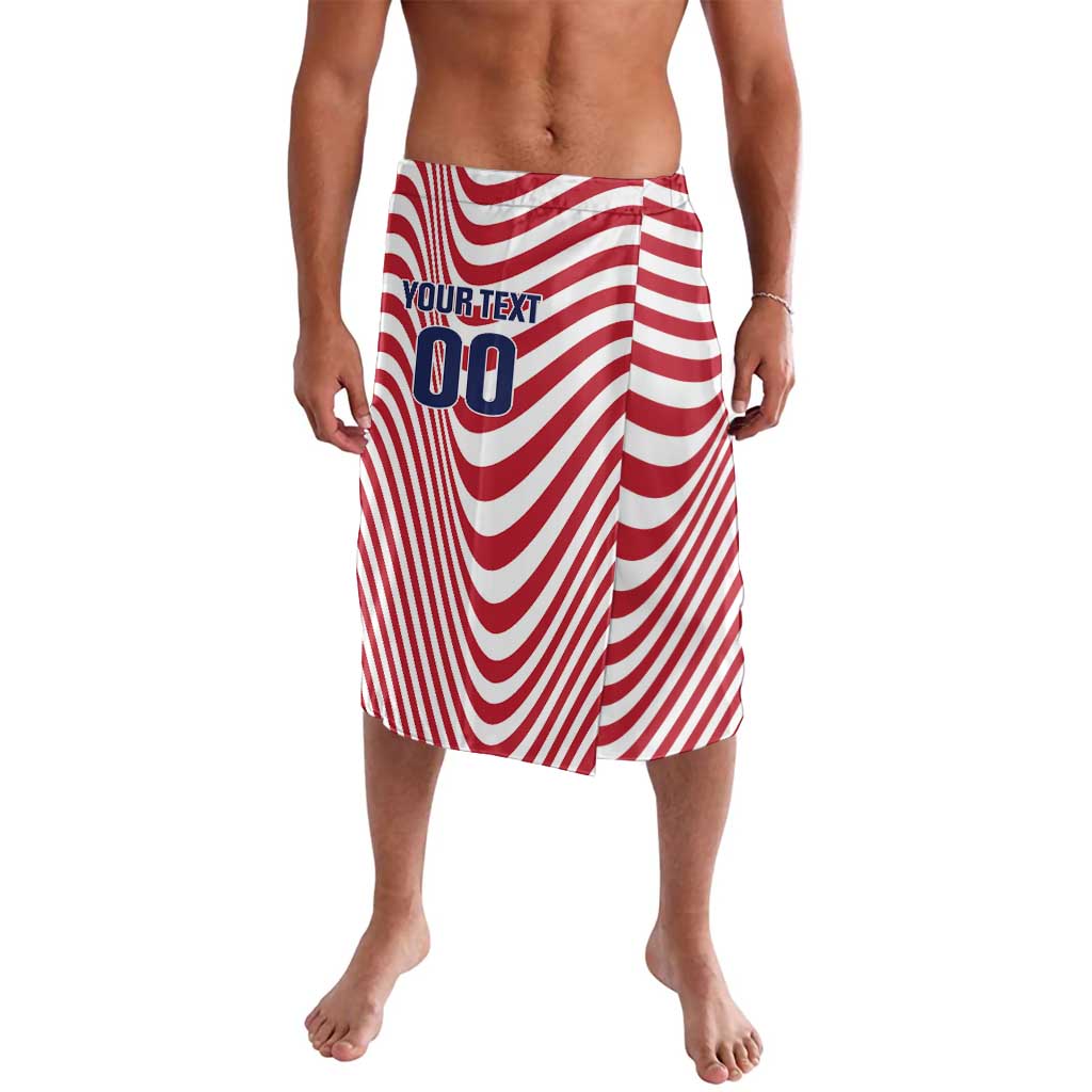 Custom Soccer 2026 USA Lavalava Wave Flag Stylized