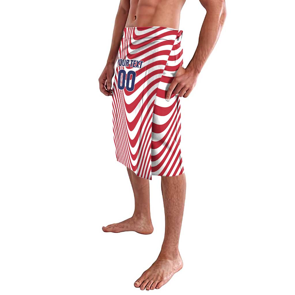 Custom Soccer 2026 USA Lavalava Wave Flag Stylized