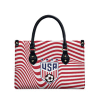 Soccer 2026 USA Leather Bag Wave Flag Stylized
