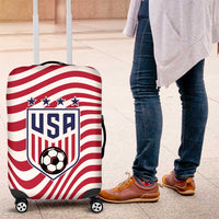 Soccer 2026 USA Luggage Cover Wave Flag Stylized