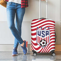Soccer 2026 USA Luggage Cover Wave Flag Stylized