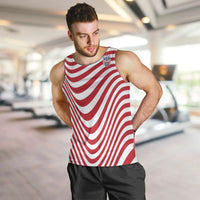 Custom Soccer 2026 USA Men Tank Top Wave Flag Stylized