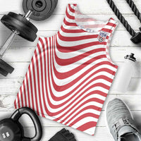Custom Soccer 2026 USA Men Tank Top Wave Flag Stylized