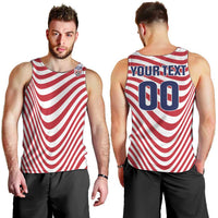 Custom Soccer 2026 USA Men Tank Top Wave Flag Stylized