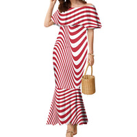 Custom Soccer 2026 USA Mermaid Dress Wave Flag Stylized