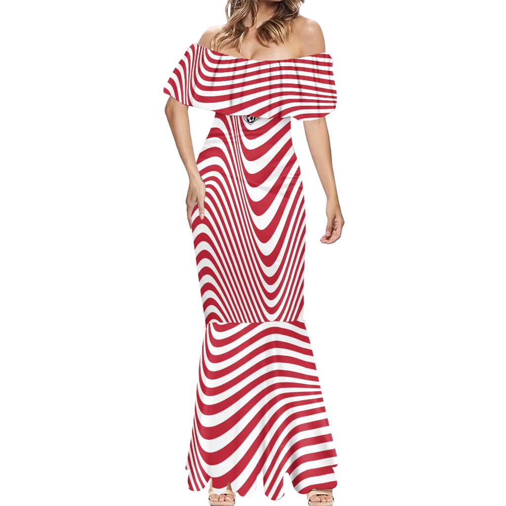 Custom Soccer 2026 USA Mermaid Dress Wave Flag Stylized