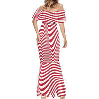 Custom Soccer 2026 USA Mermaid Dress Wave Flag Stylized