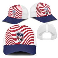 Soccer 2026 USA Mesh Trucker Cap Wave Flag Stylized
