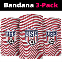 Soccer 2026 USA Neck Gaiter Wave Flag Stylized