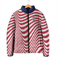 Custom Soccer 2026 USA Padded Jacket Wave Flag Stylized