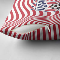 Soccer 2026 USA Pillow Cover Wave Flag Stylized