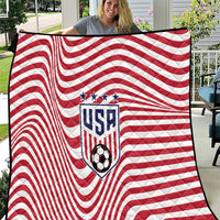 Soccer 2026 USA Quilt Wave Flag Stylized