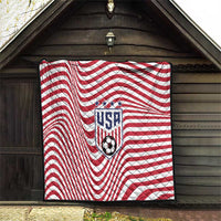 Soccer 2026 USA Quilt Wave Flag Stylized