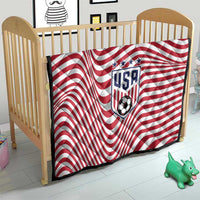 Soccer 2026 USA Quilt Wave Flag Stylized