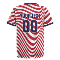 Custom Soccer 2026 USA Rugby Jersey Wave Flag Stylized