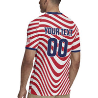 Custom Soccer 2026 USA Rugby Jersey Wave Flag Stylized