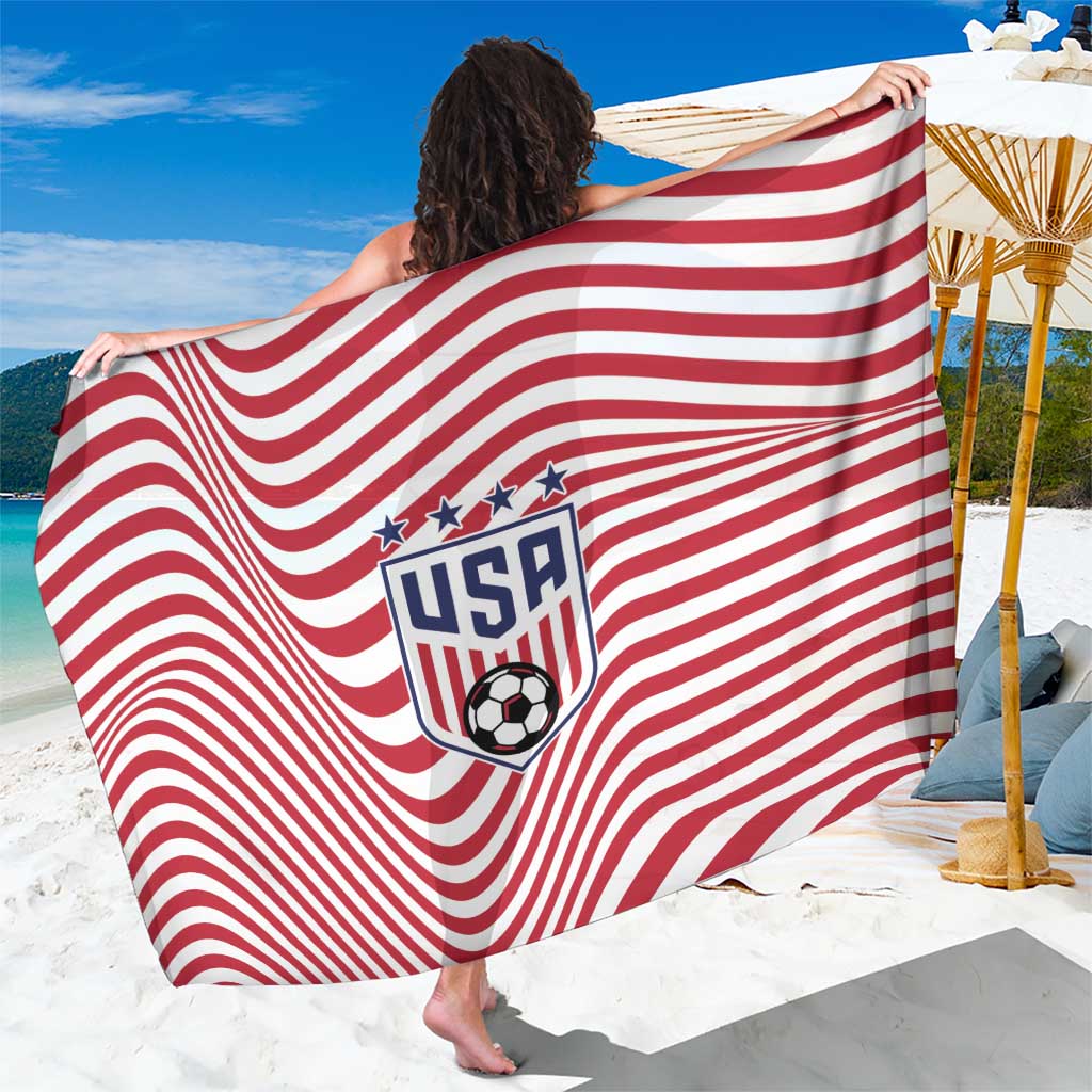 Soccer 2026 USA Sarong Wave Flag Stylized