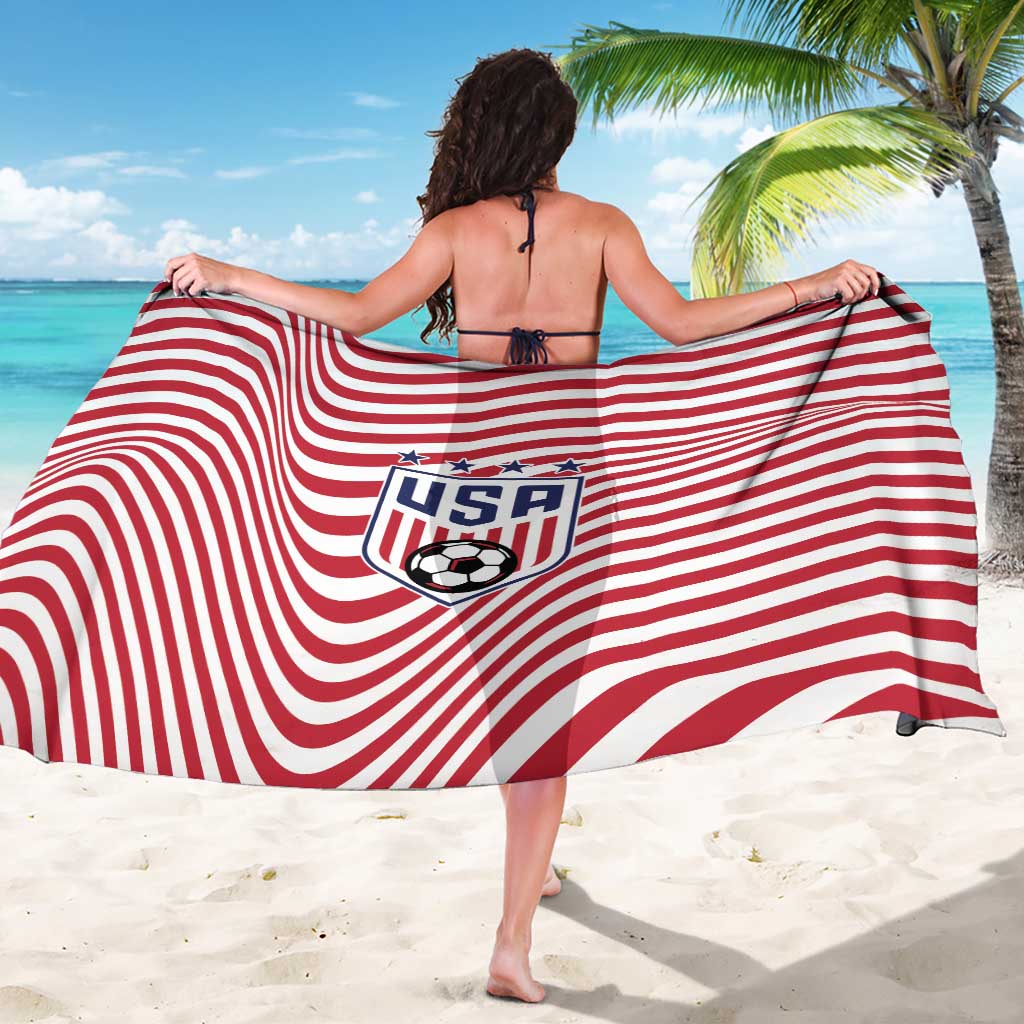Soccer 2026 USA Sarong Wave Flag Stylized